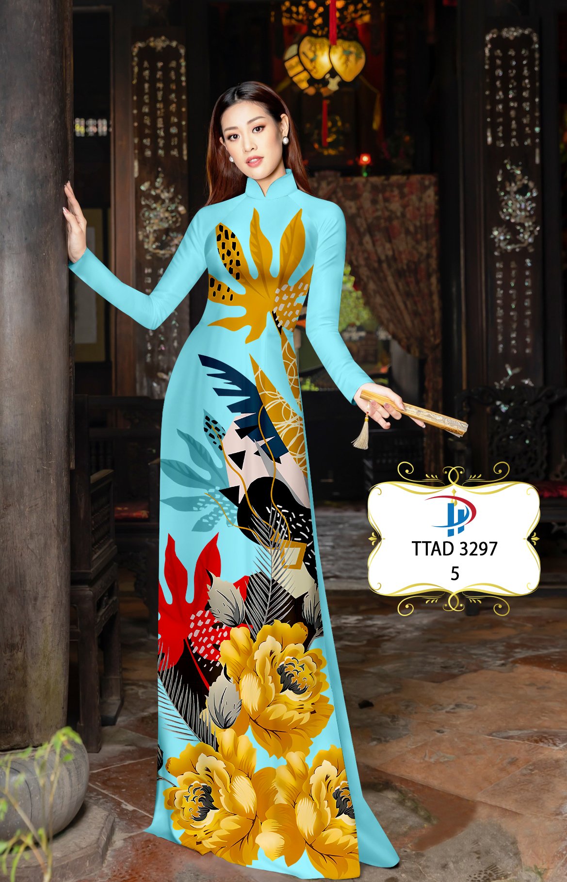 Vải áo dài hoa 3d ttad-3297 - Ảnh 25