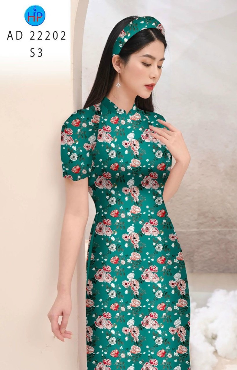 Vải áo dài hoa đều ad 22202 - Ảnh 9