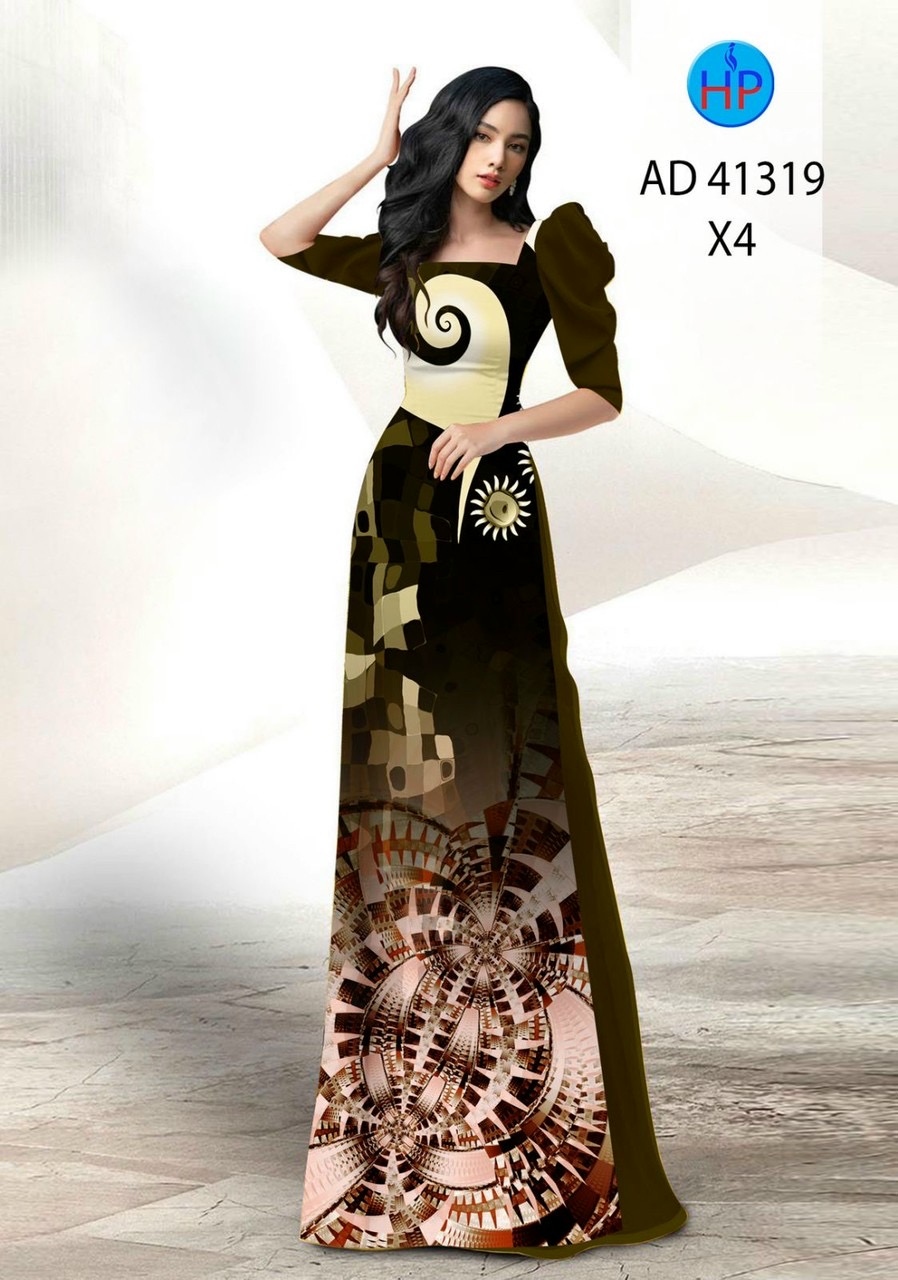 Vải áo dài hoa văn ad 41319 - Ảnh 2
