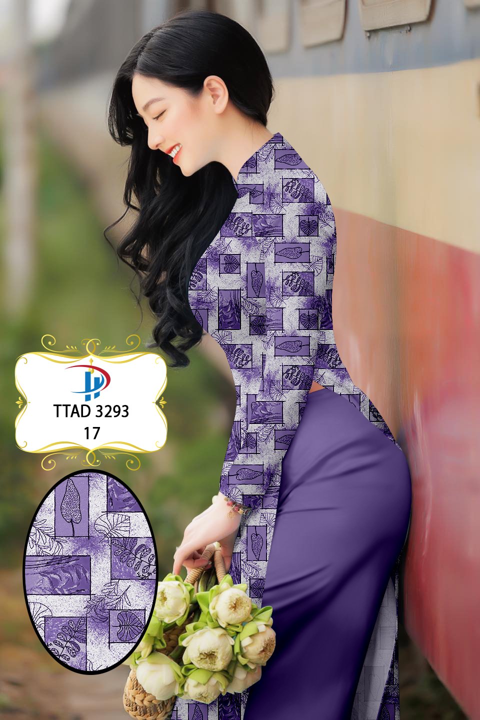 Vải áo dài hoa văn đều ttad-3293 - Ảnh 19
