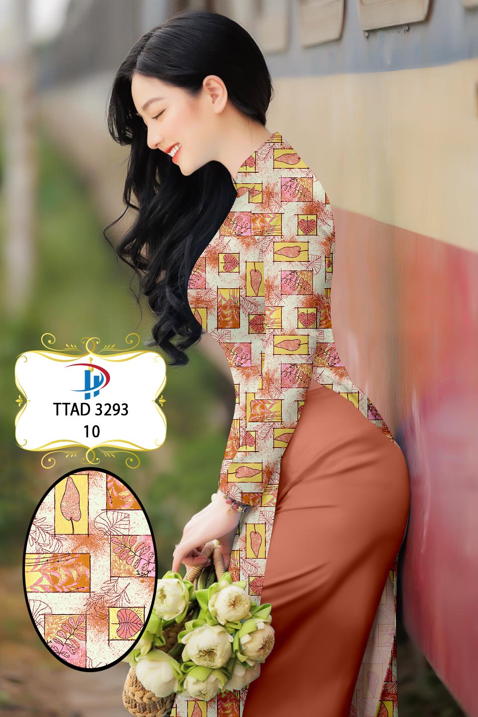 Vải áo dài hoa văn đều ttad-3293 - Ảnh 8