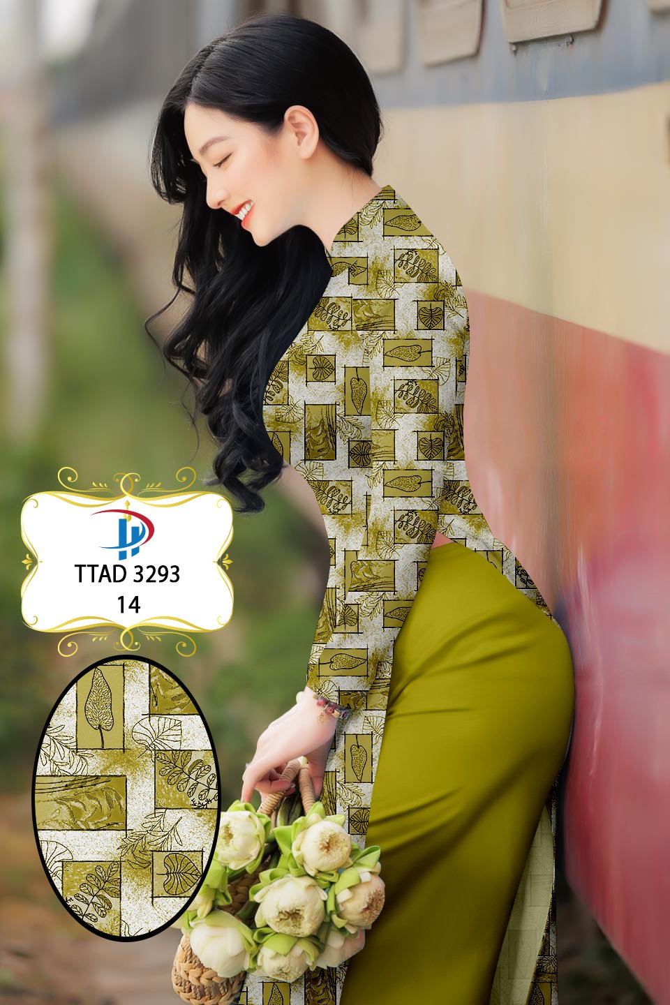 Vải áo dài hoa văn đều ttad-3293 - Ảnh 14