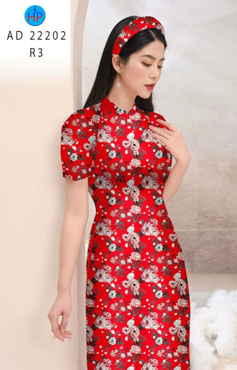 Vải áo dài hoa đều ad 22202 - Ảnh 8