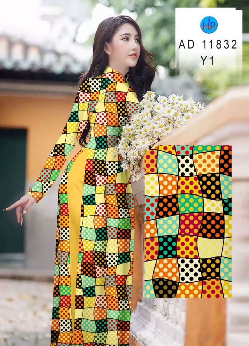 Vải áo dài hoa văn đều ad 11832 - Ảnh 9