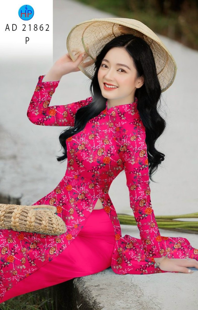 Vải áo dài hoa đều ad 21862 - Ảnh 3