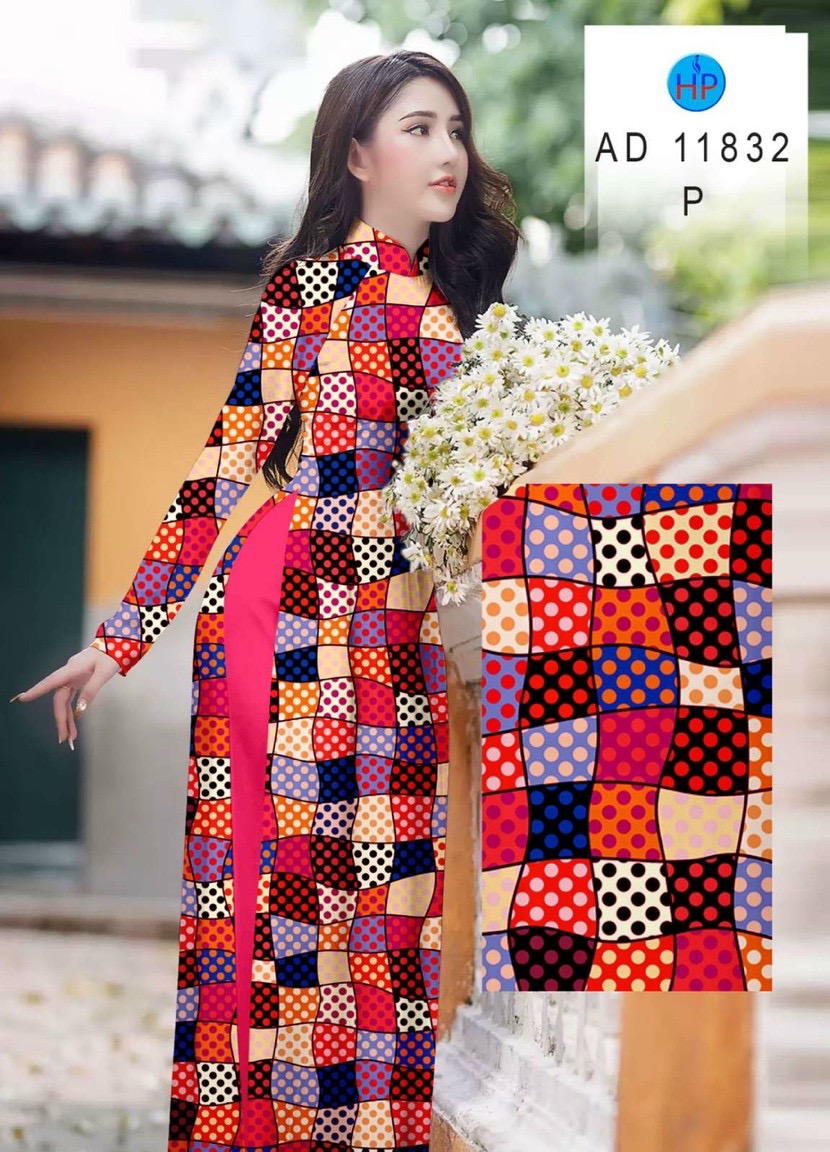 Vải áo dài hoa văn đều ad 11832 - Ảnh 5