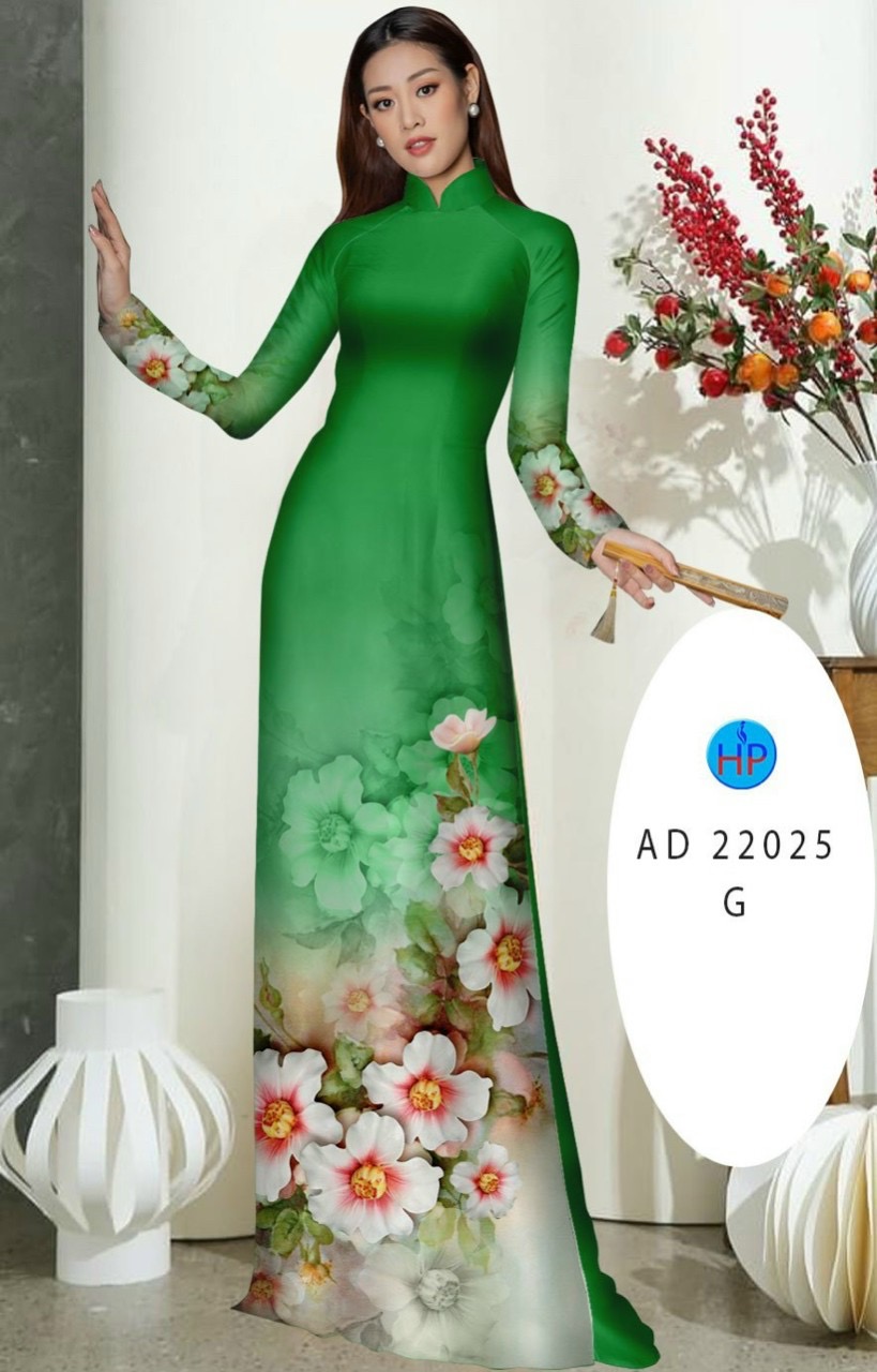Vải áo dài hoa 3d ad 22025 - Ảnh 8