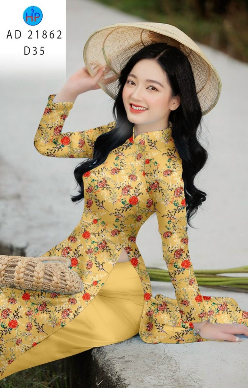 Vải áo dài hoa đều ad 21862 - Ảnh 8