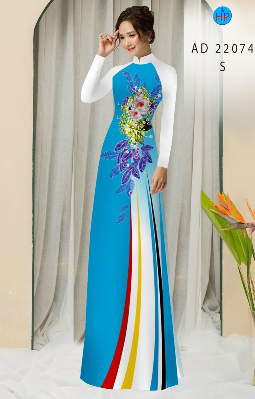 Vải áo dài hoa eo ad 22074 - Ảnh 13