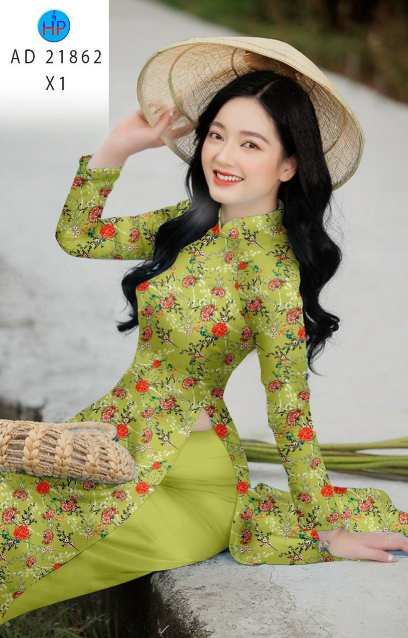 Vải áo dài hoa đều ad 21862 - Ảnh 4