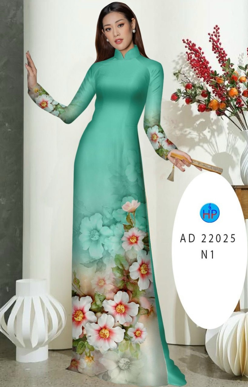 Vải áo dài hoa 3d ad 22025 - Ảnh 10