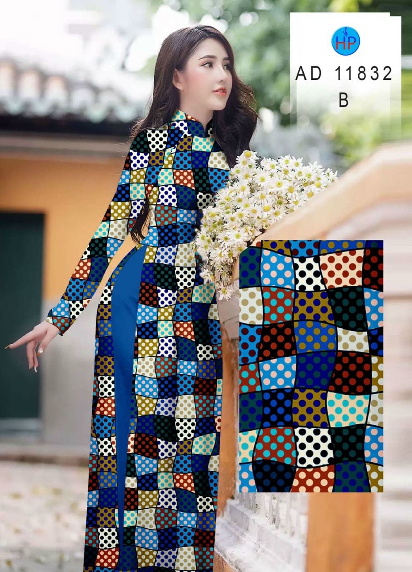 Vải áo dài hoa văn đều ad 11832 - Ảnh 14