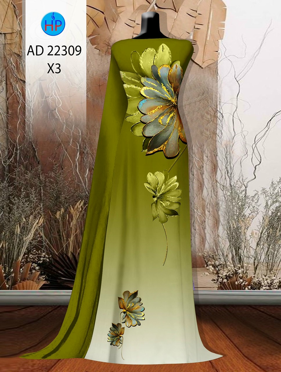 Vải áo dài hoa eo ad 22309 - Ảnh 19