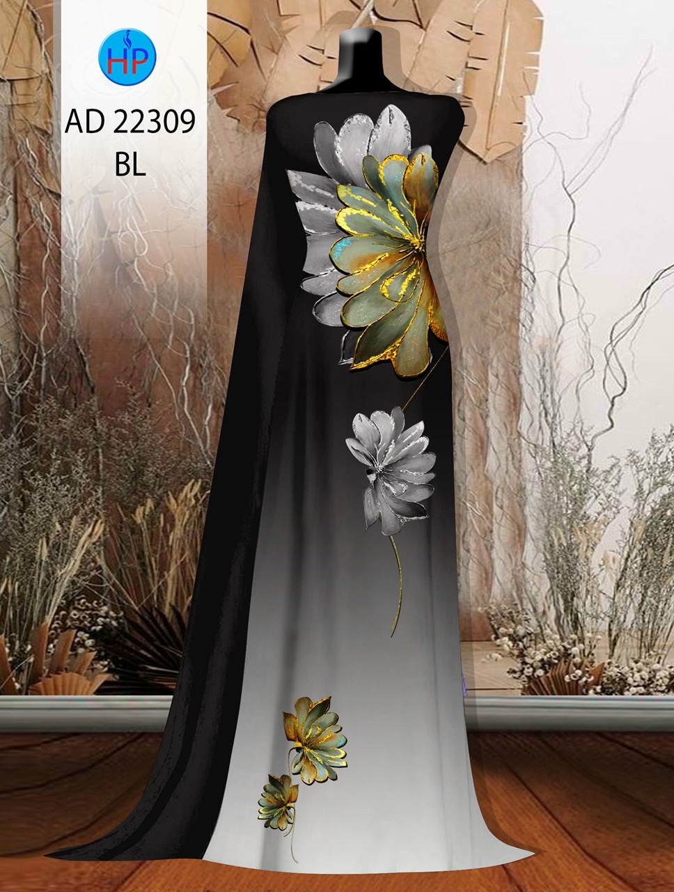 Vải áo dài hoa eo ad 22309 - Ảnh 13