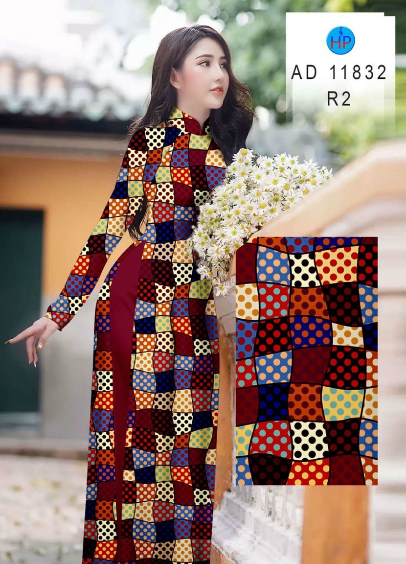 Vải áo dài hoa văn đều ad 11832 - Ảnh 8