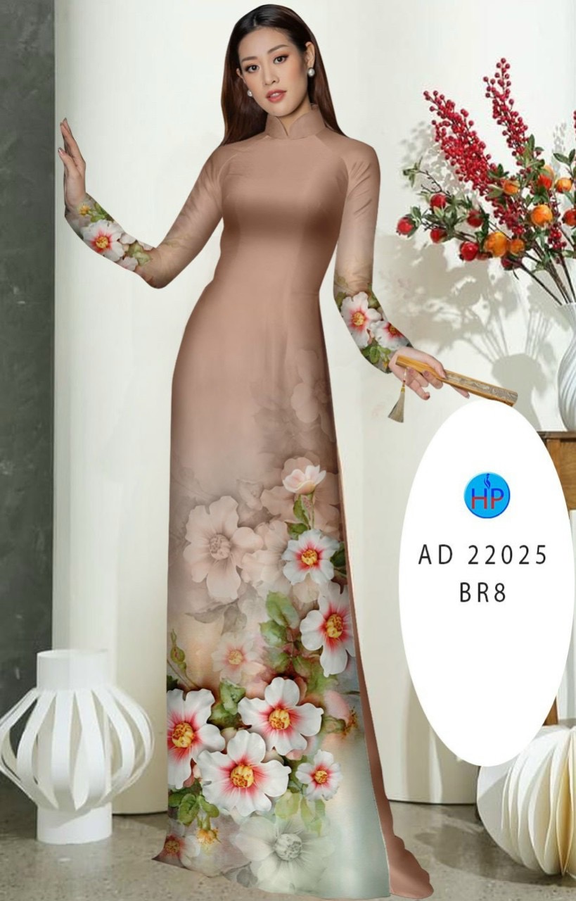 Vải áo dài hoa 3d ad 22025 - Ảnh 16