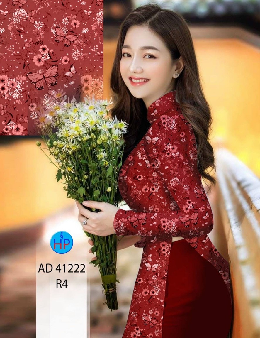 Vải áo dài hoa đều ad 41222 - Ảnh 6