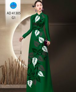 Vải áo dài chiếc lá ad 41305