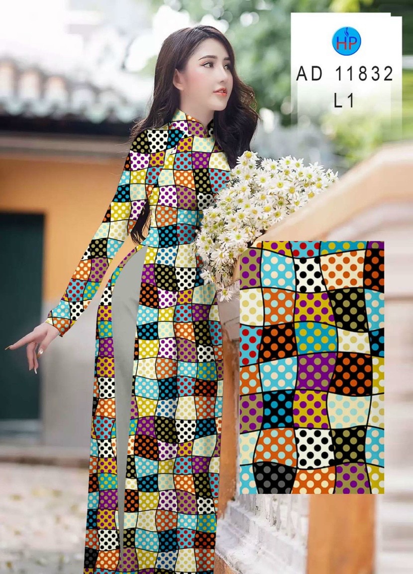Vải áo dài hoa văn đều ad 11832 - Ảnh 6