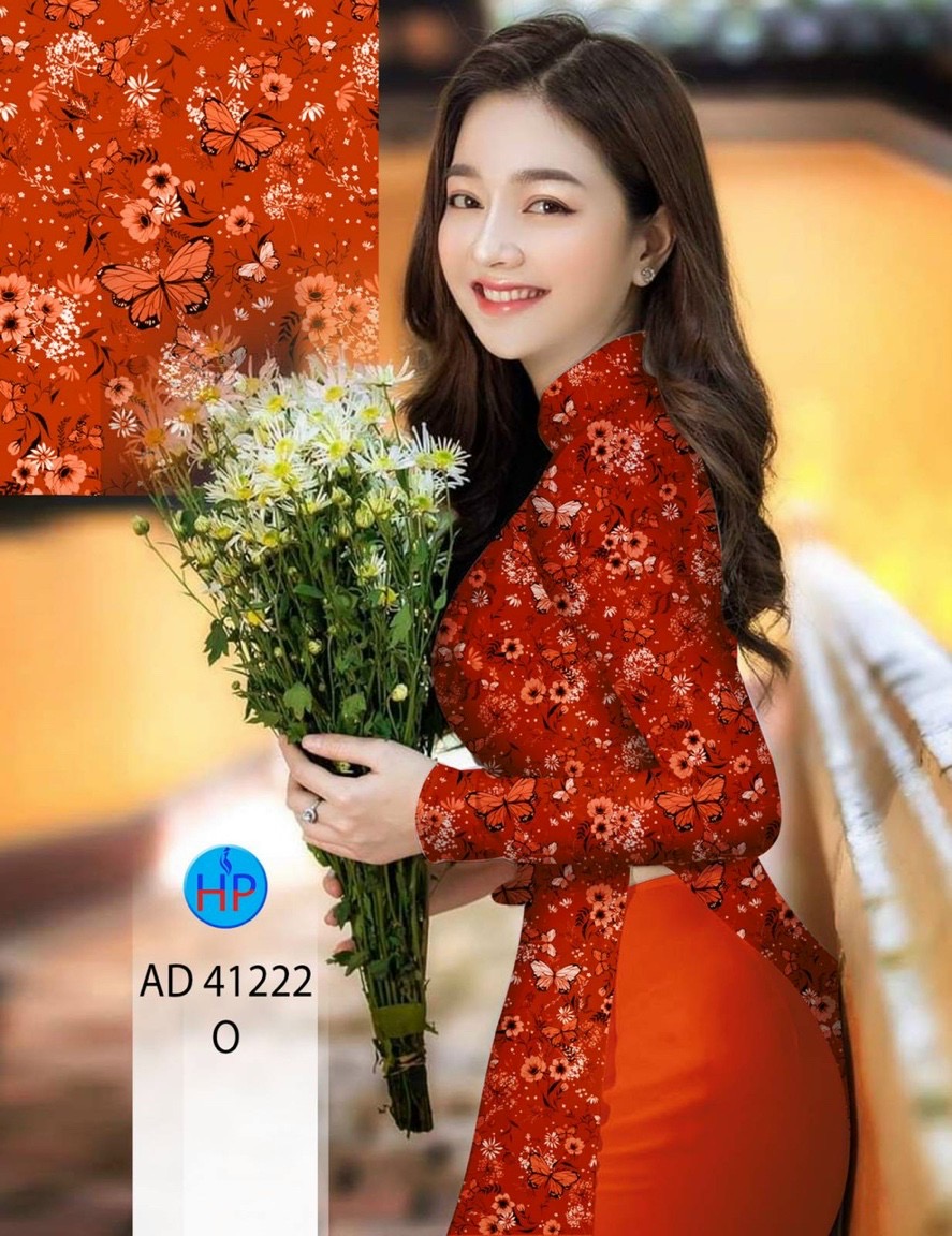 Vải áo dài hoa đều ad 41222 - Ảnh 4