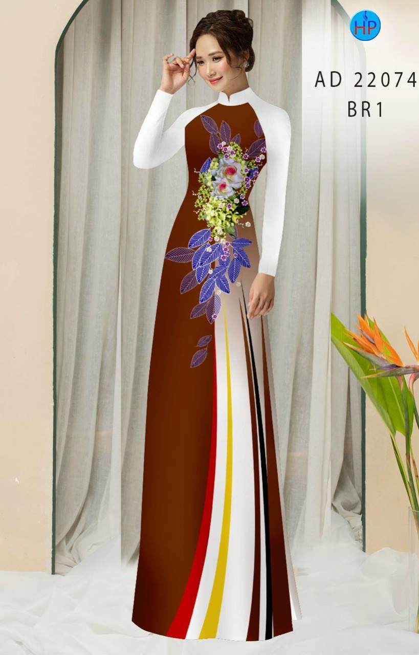 Vải áo dài hoa eo ad 22074 - Ảnh 7
