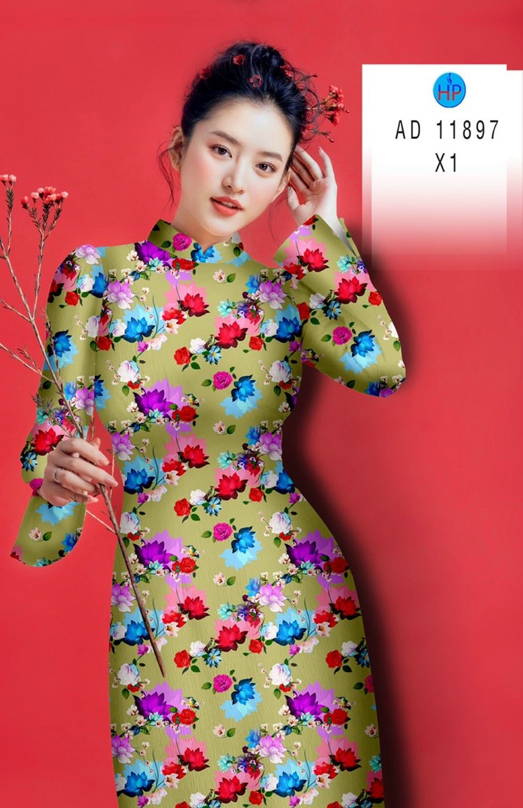 Vải áo dài hoa đều ad 11897 - Ảnh 15