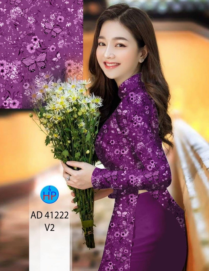 Vải áo dài hoa đều ad 41222 - Ảnh 14