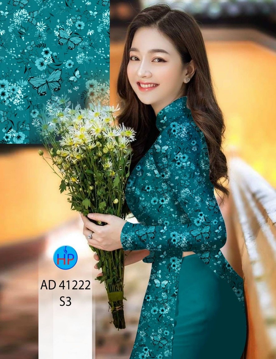 Vải áo dài hoa đều ad 41222 - Ảnh 17