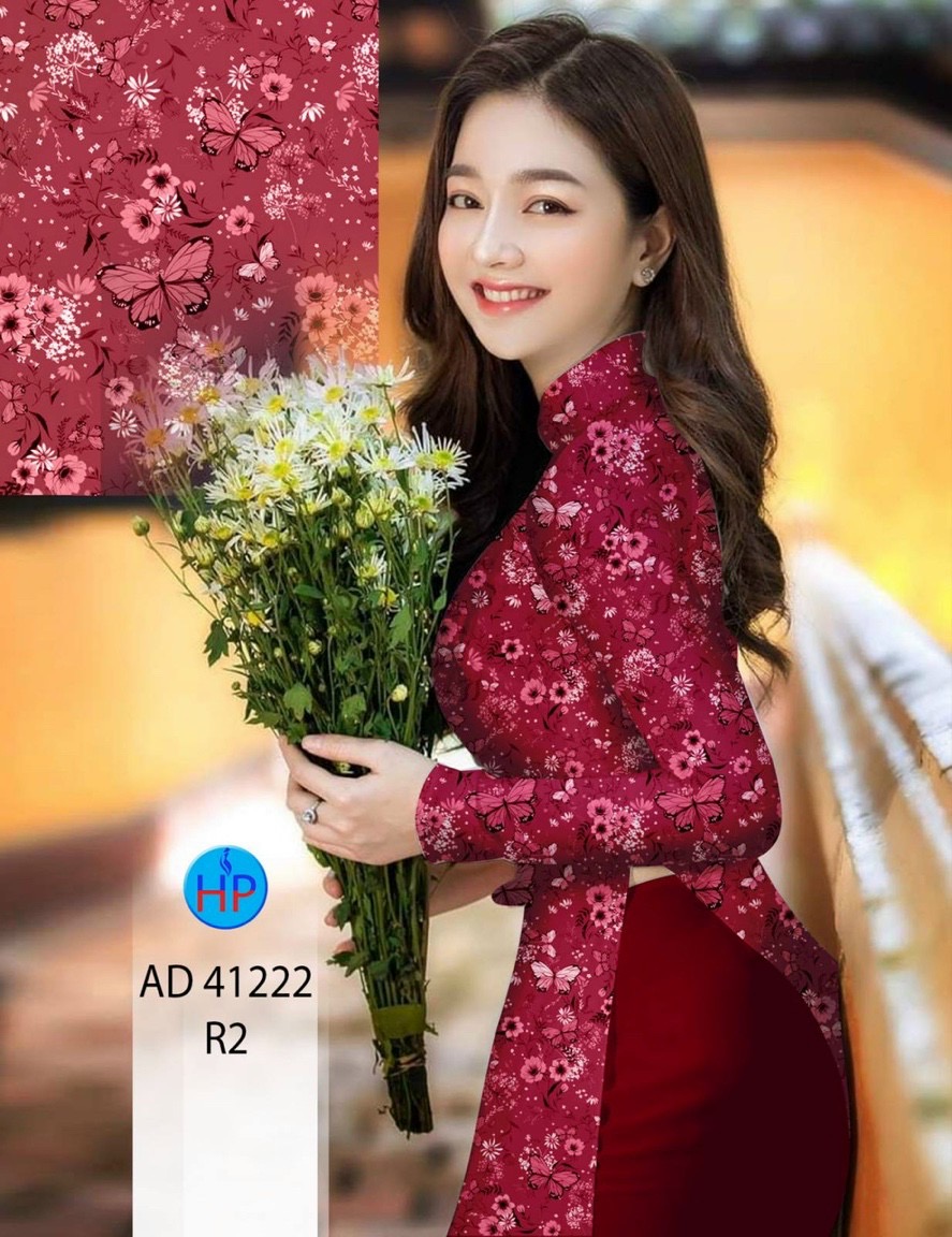 Vải áo dài hoa đều ad 41222 - Ảnh 9