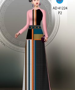 Vải áo dài hoa văn ad 41224