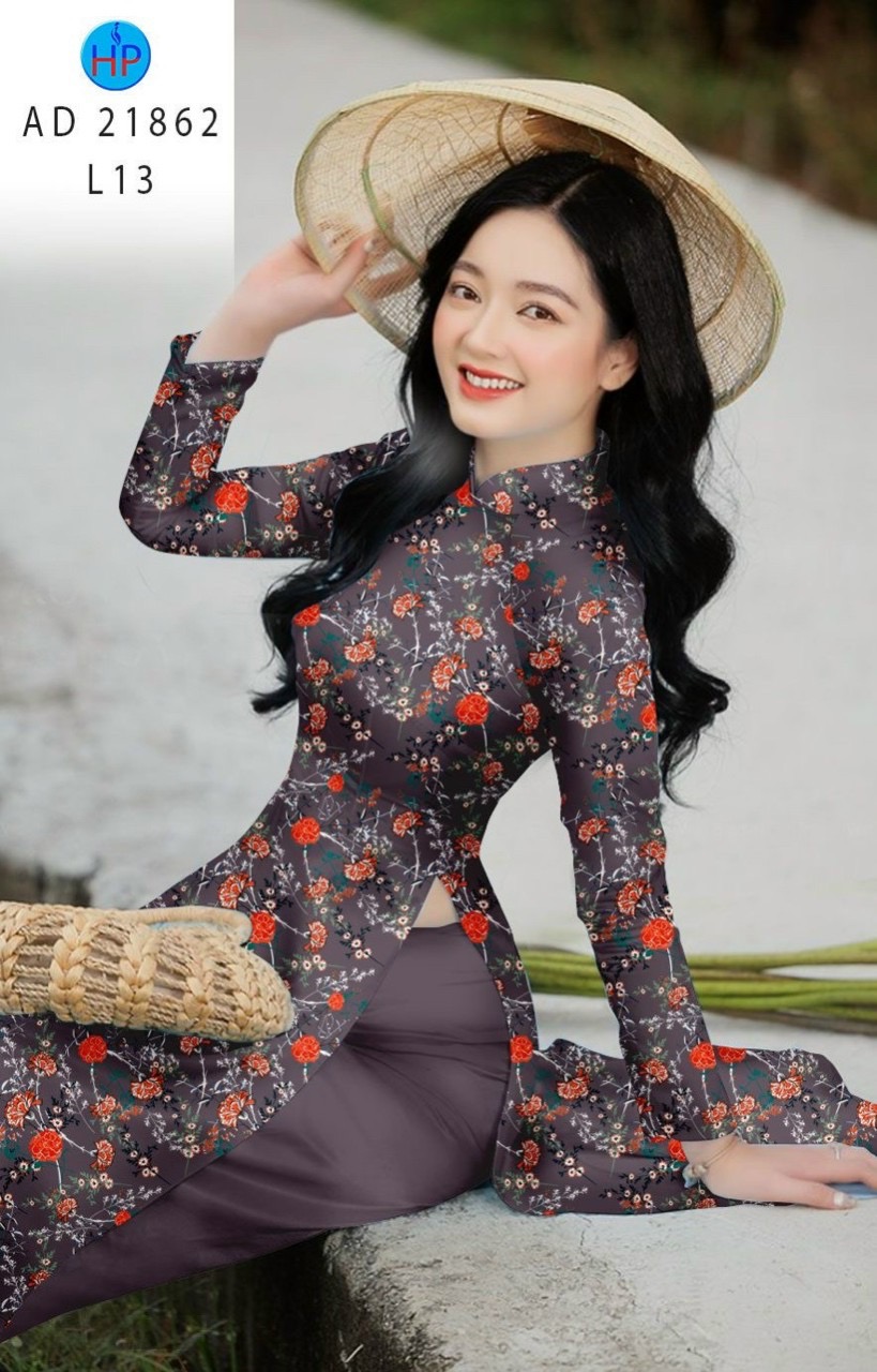 Vải áo dài hoa đều ad 21862 - Ảnh 9