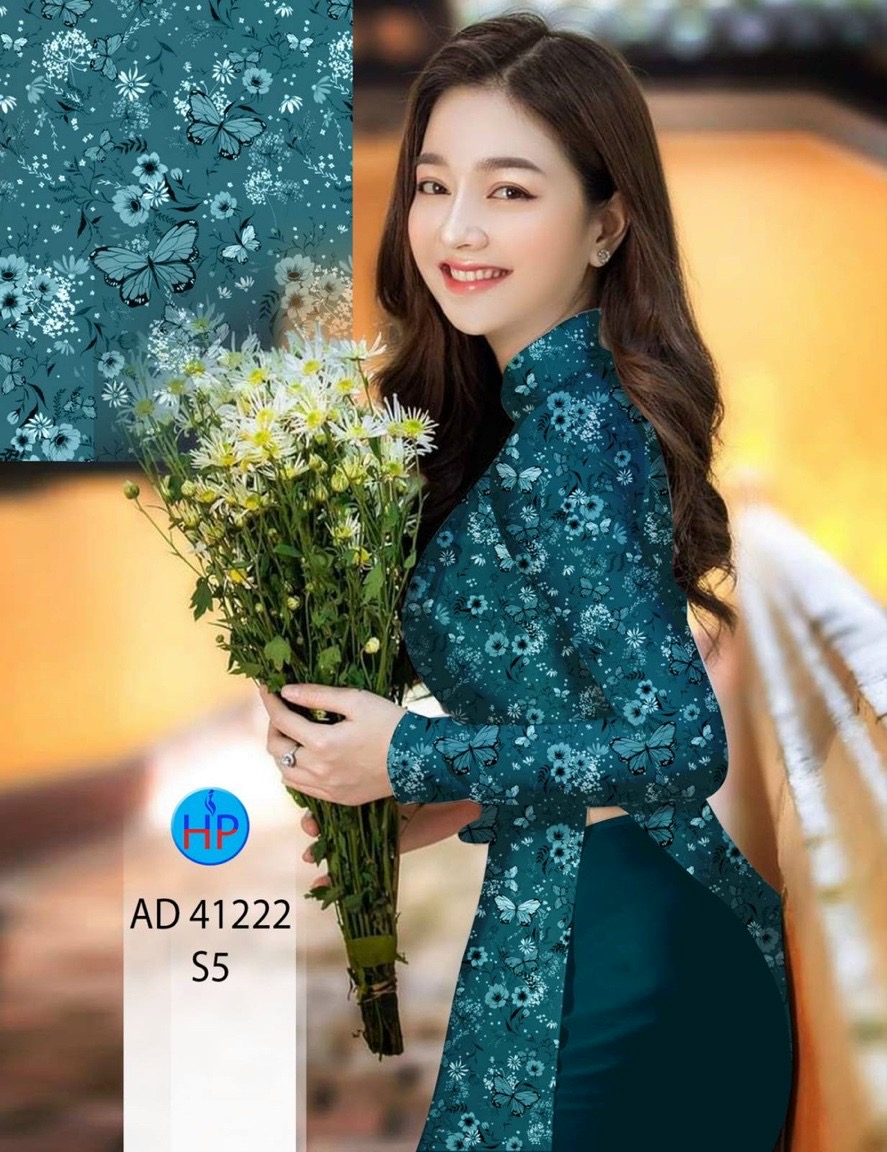 Vải áo dài hoa đều ad 41222 - Ảnh 10