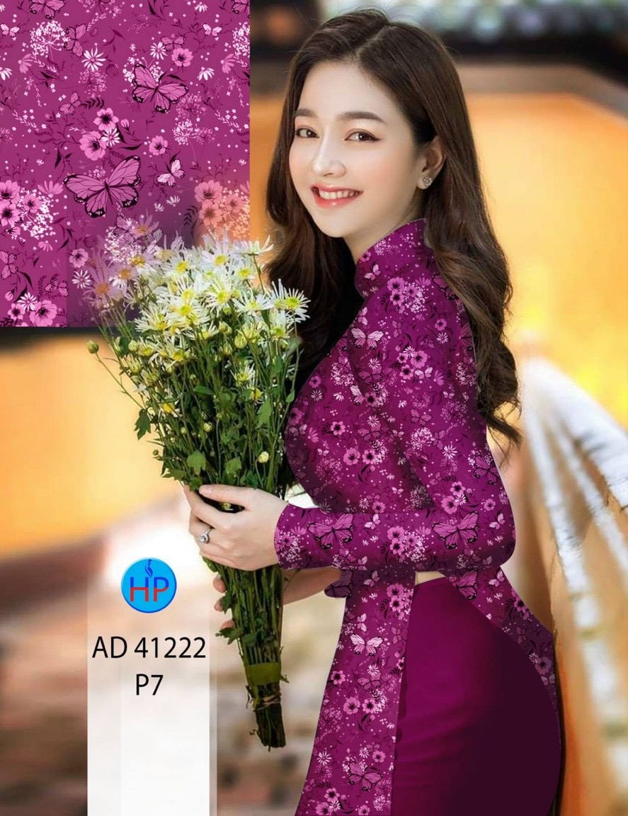 Vải áo dài hoa đều ad 41222 - Ảnh 18