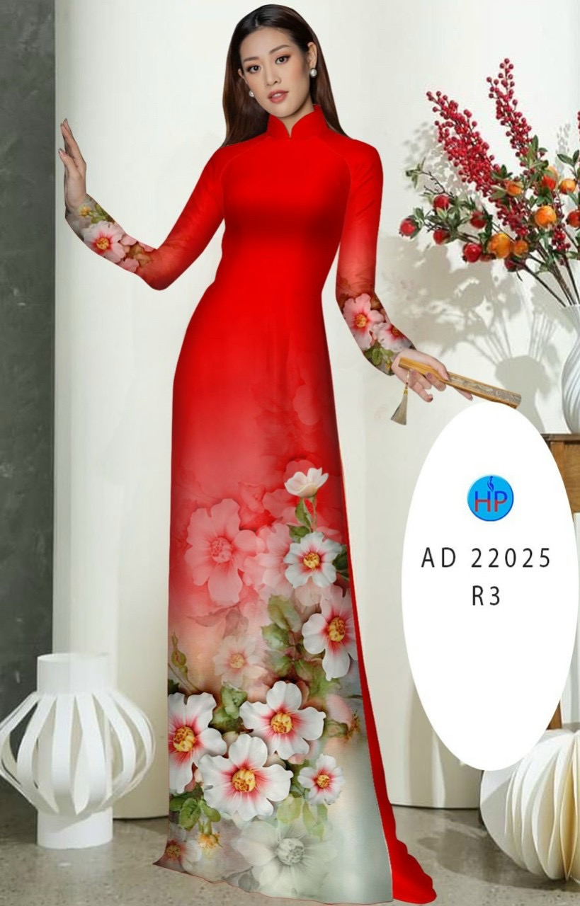Vải áo dài hoa 3d ad 22025 - Ảnh 14