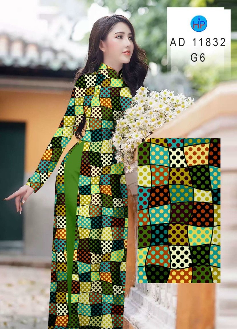 Vải áo dài hoa văn đều ad 11832 - Ảnh 16