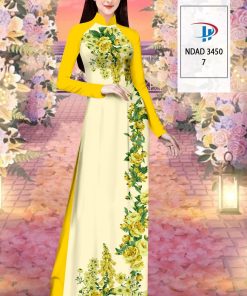 Vải áo dài hoa 3d ndad-3450