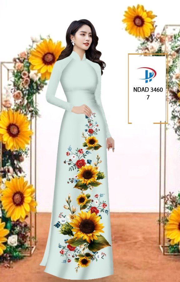 Vải áo dài hoa hướng dương ndad-3460 - Ảnh 23