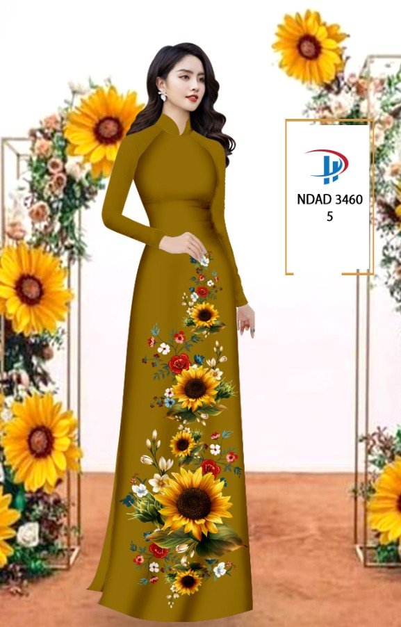 Vải áo dài hoa hướng dương ndad-3460 - Ảnh 26