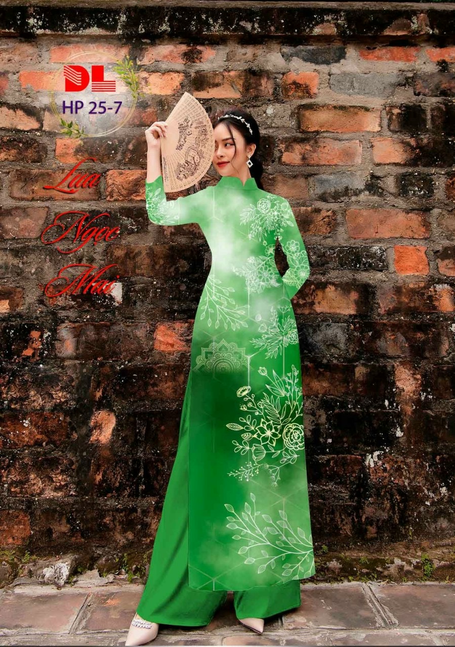 Vải áo dài hoa 3d dlhp-25 - Ảnh 10