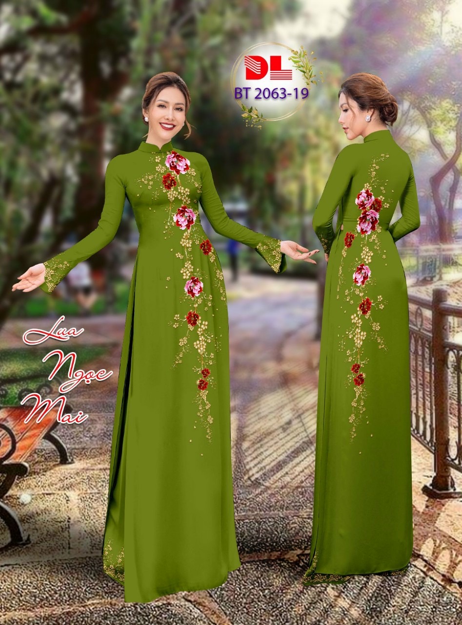 Vải áo dài hoa 3d dlbt-2063 - Ảnh 16