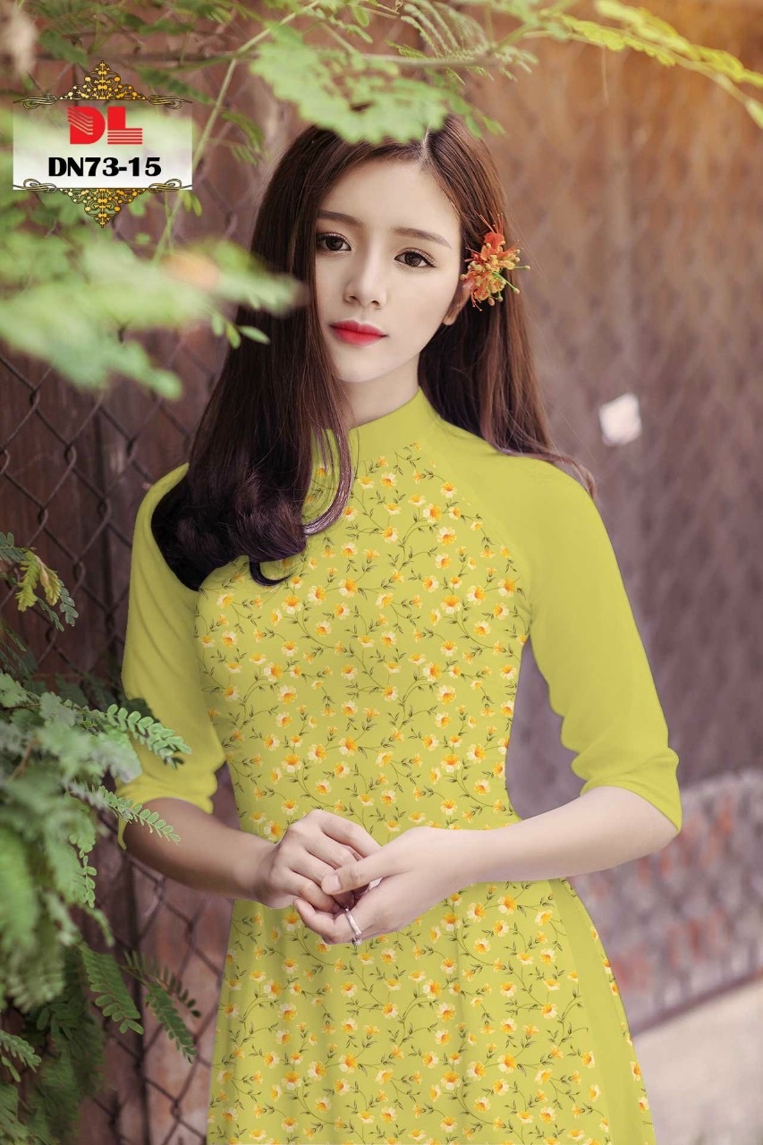 Vải áo dài hoa nhí dldn-73 - Ảnh 13