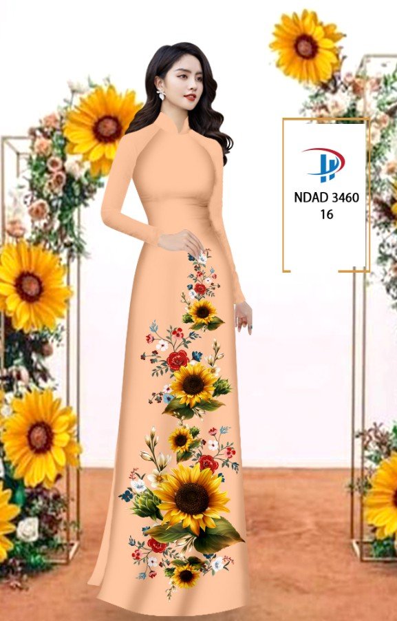 Vải áo dài hoa hướng dương ndad-3460 - Ảnh 7
