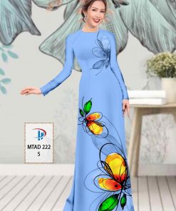 Alternative view of Vải áo dài hoa 3d mtad-222