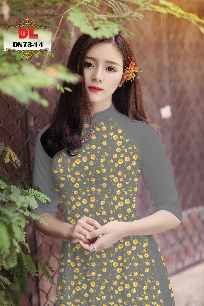 Vải áo dài hoa nhí dldn-73 - Ảnh 15