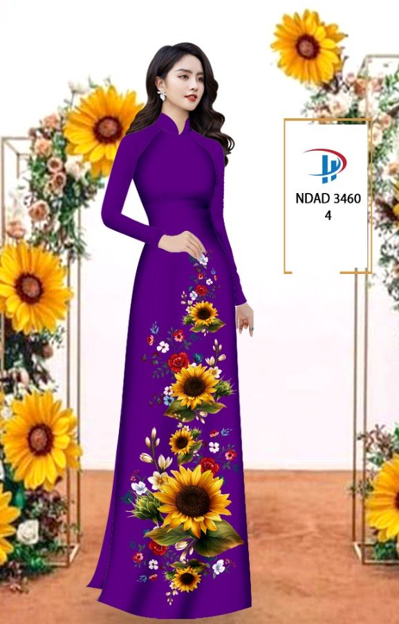 Vải áo dài hoa hướng dương ndad-3460 - Ảnh 22