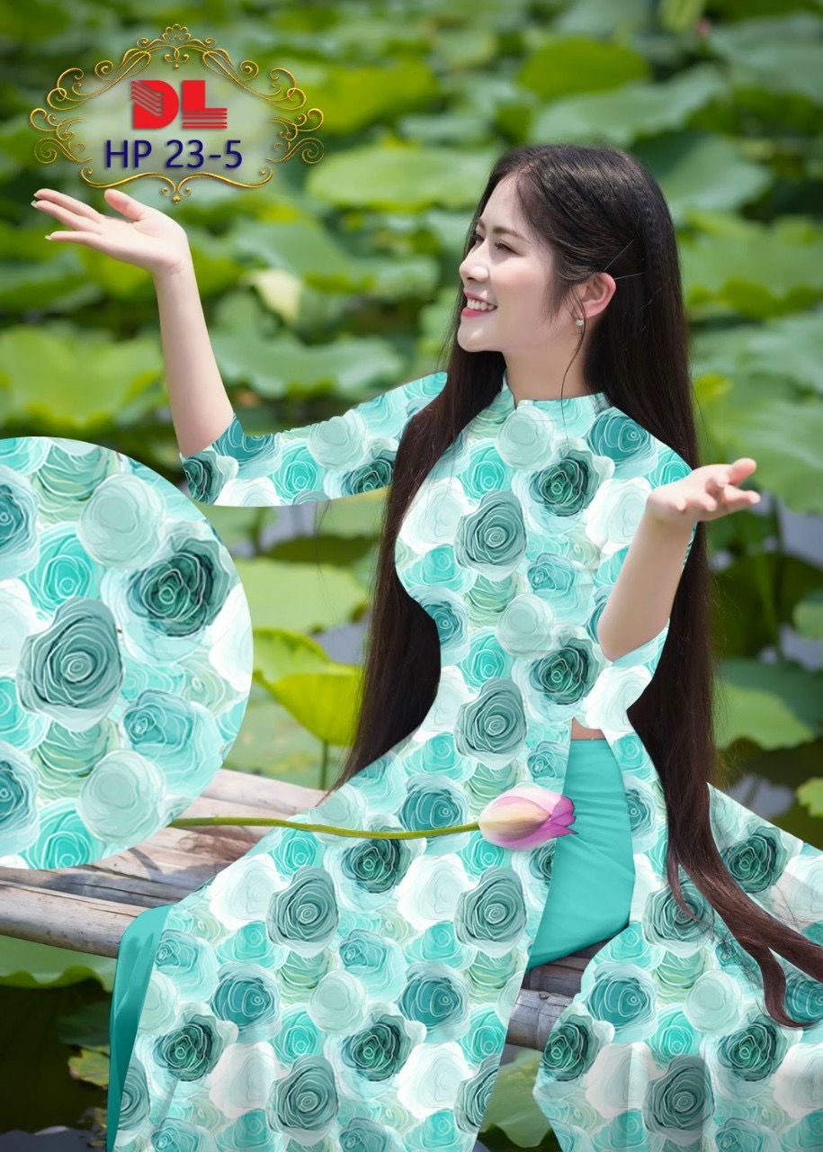 Vải áo dài hoa đều dlhp-23 - Ảnh 16