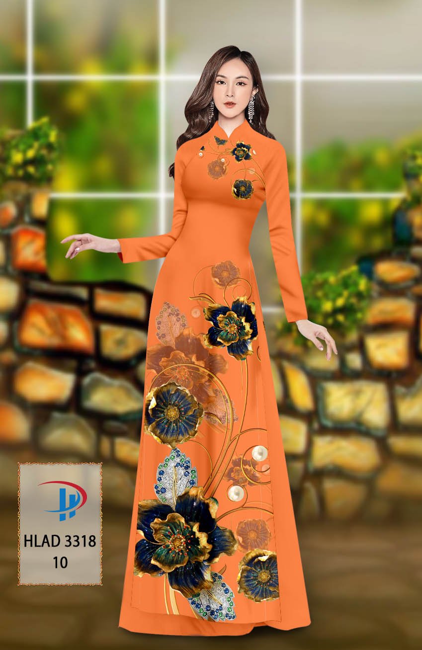 Vải áo dài hoa 3d hlad-3318 - Ảnh 25