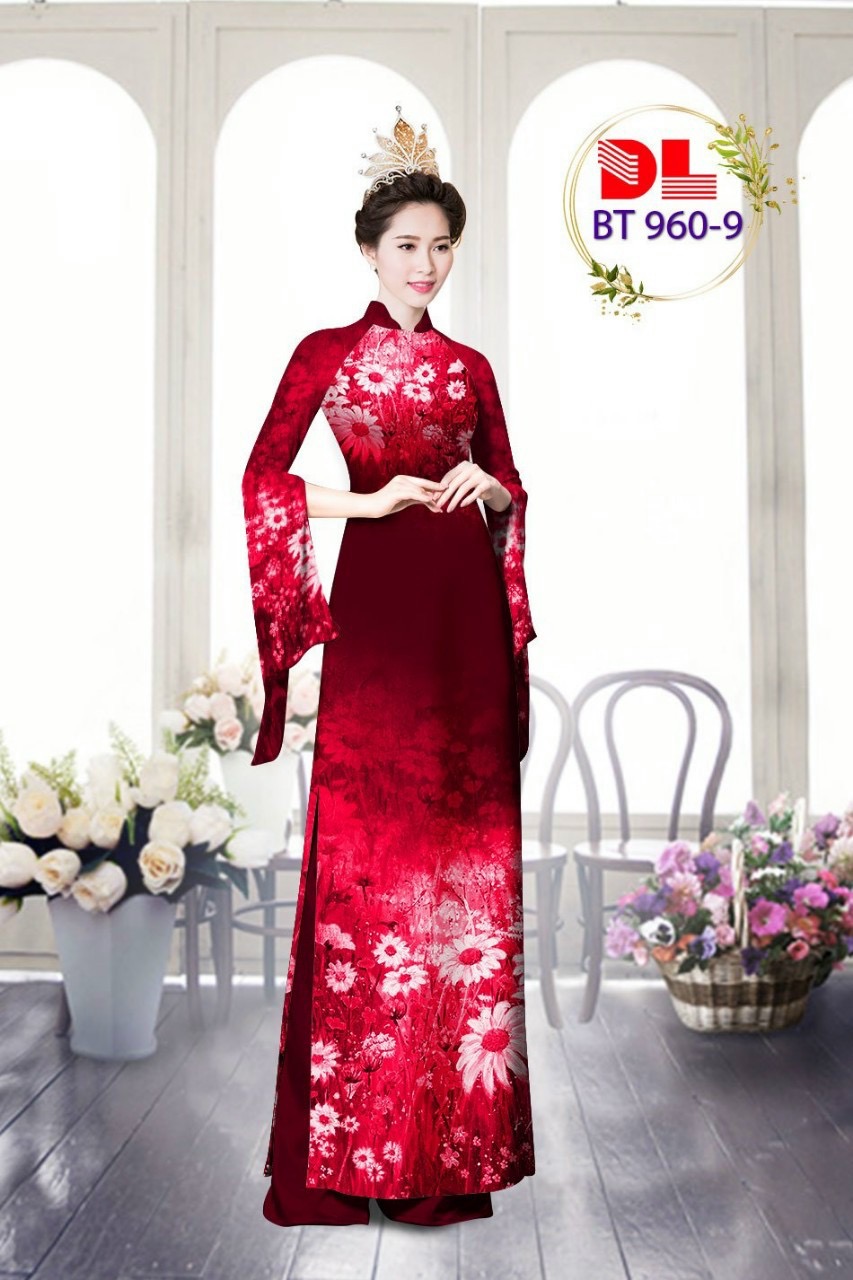 Vải áo dài hoa trên dưới dlbt-960 - Ảnh 10