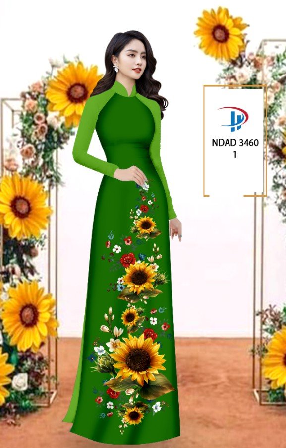 Vải áo dài hoa hướng dương ndad-3460 - Ảnh 17