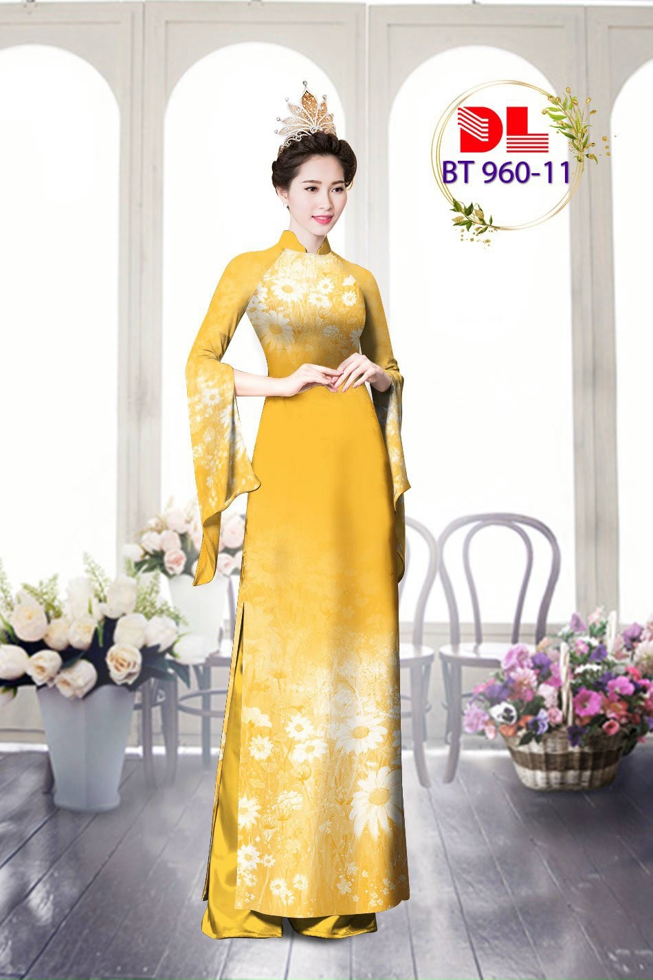 Vải áo dài hoa trên dưới dlbt-960 - Ảnh 14